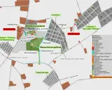 Plan des Stemweder Open Air mit Campingplätzen, Bühnen, Verpflegung und Services.