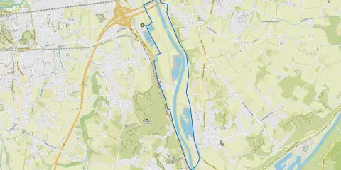 Streckenverlauf des Stadtlauf Bad Oeynhausen entlang der Weser und durch Wohngebiete.