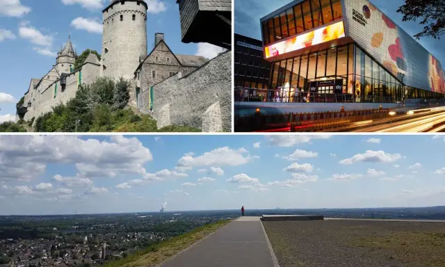 Historische Burg, modernes Museum und weite Landschaft – vielfältige Ausflugsziele am Rhein.